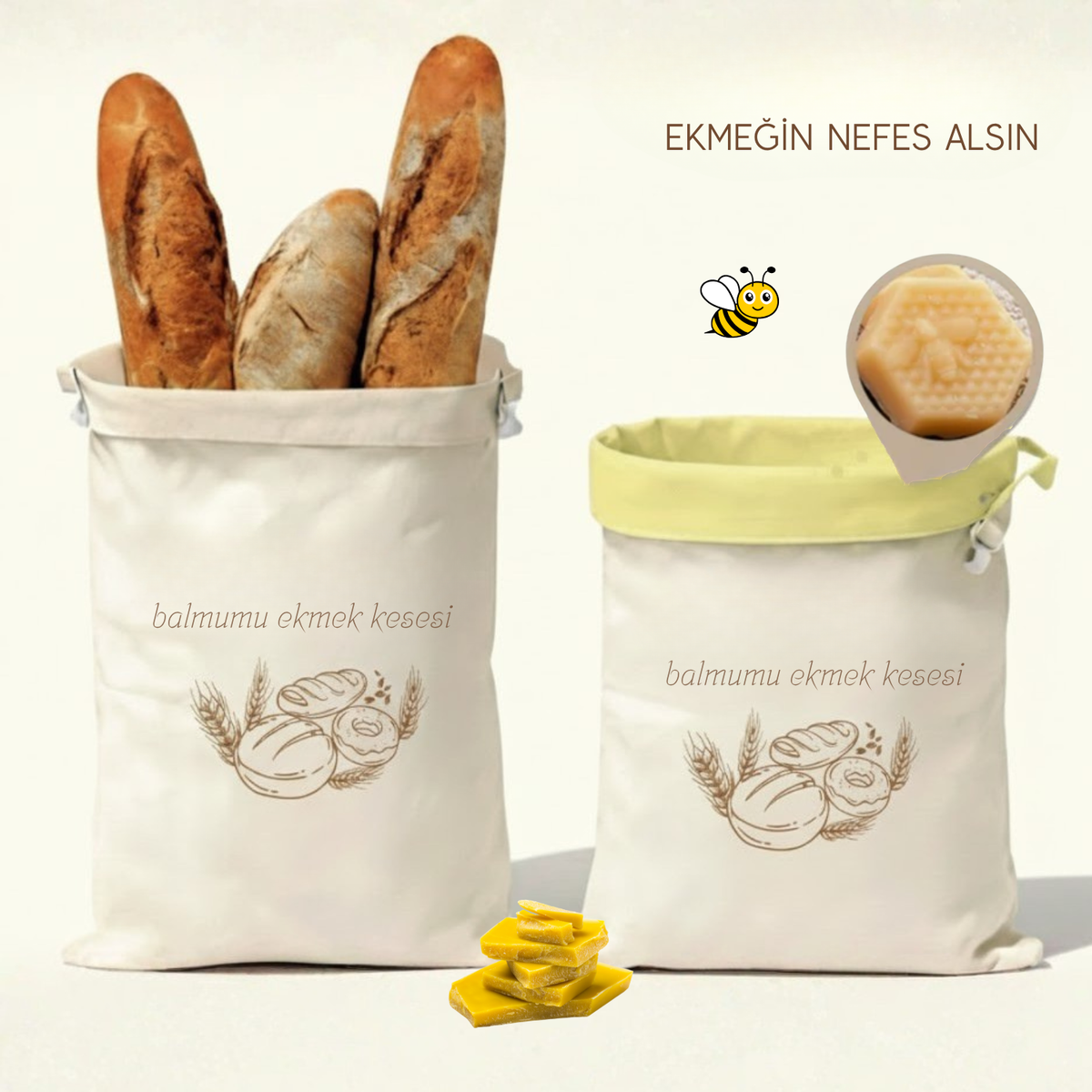 MUVON DOĞAL BALMUMU EKMEK SAKLAMA KESESİ
